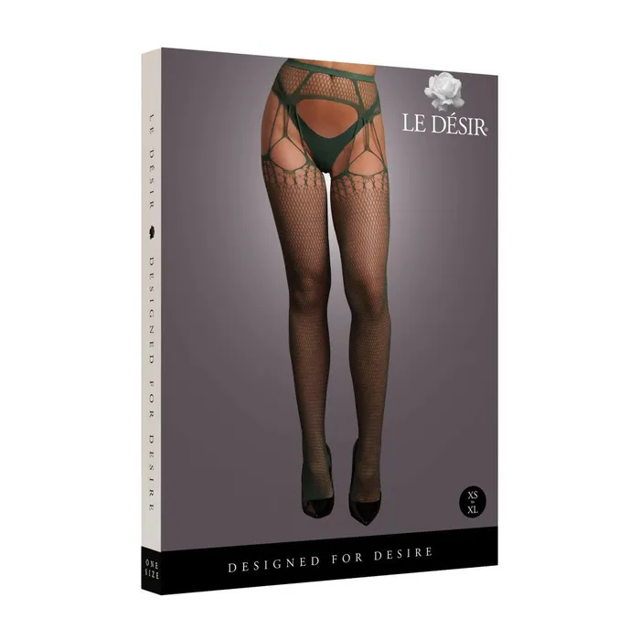 Le Desir Vibrators Mesh mesh tights Le Desir green