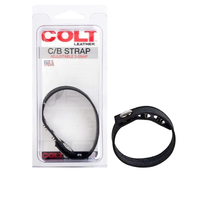 CalExotics Female Sex Toys COLT Leather CB Strap Adjustable 3Snap