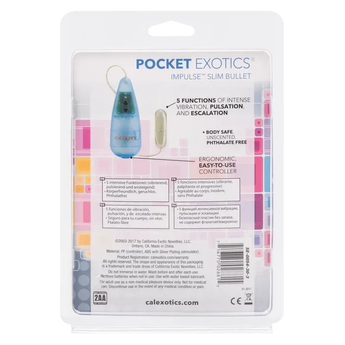 CalExotics Female Sex Toys Pocket Exotics Impulse Slim Bullet CalExotics Female Sex Toys Pocket Exotics Impulse Slim Bullet