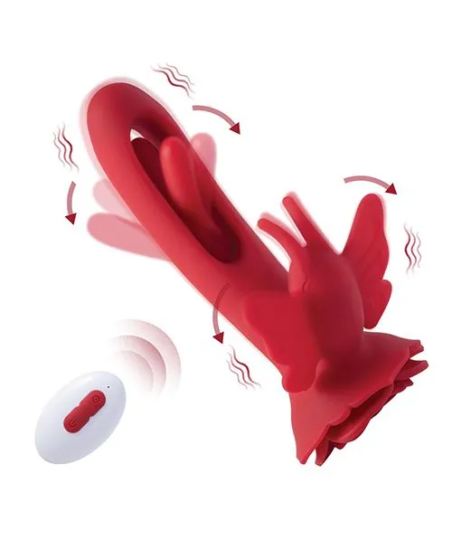 Honey Play Box Vibrators Layla Rosy Butterfly Clit Stimulator Flapping GSpot Vibrator Red Honey Play Box Vibrators Layla Rosy Butterfly Clit Stimulator Flapping GSpot Vibrator Red