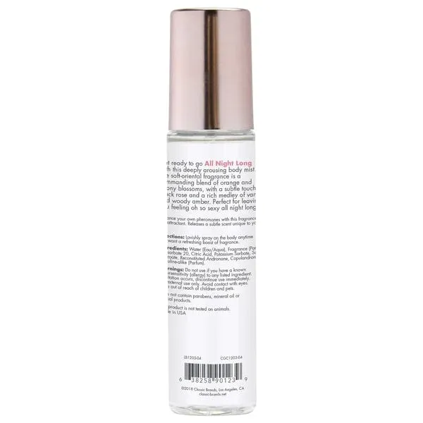 CG All Night Long Fragrance Body Mist Perfume Oil with Pheromones Soft Oriental Sexy Living Female Sex Toys