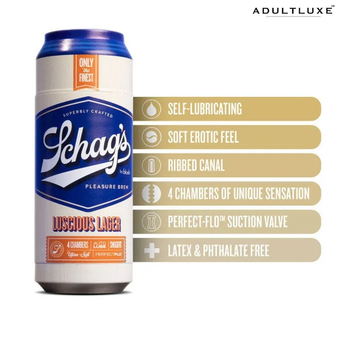 Schags Luscious Lager Frosted Stroker Blush Novelties Male Sex Toys