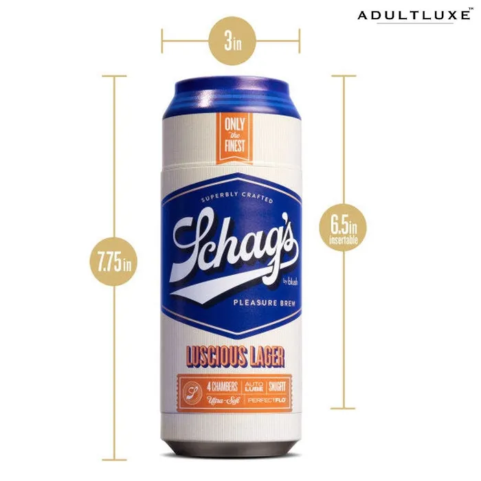 Schags Luscious Lager Frosted Stroker Blush Novelties Male Sex Toys