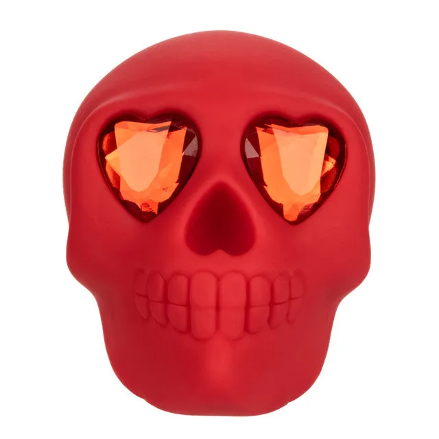 CalExotics Naughty Bits BONE HEAD Handheld Body Wand Massager Red Skull Mini Vibrator Female Sex Toys