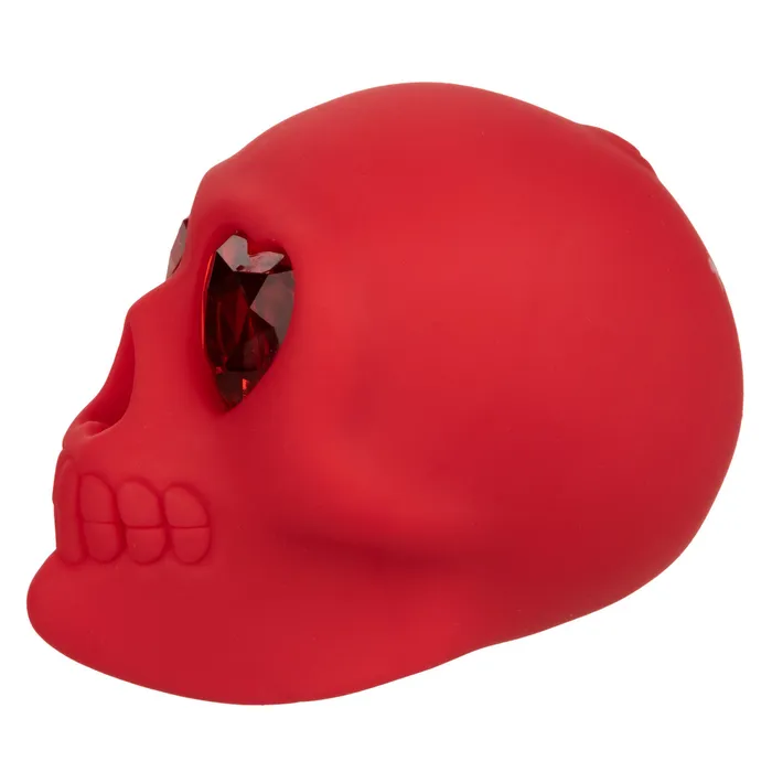 CalExotics Naughty Bits BONE HEAD Handheld Body Wand Massager Red Skull Mini Vibrator Female Sex Toys