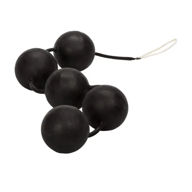 Dildos CalExotics Calexotics POWER BALLS Natural Latex Dripped Advanced 5 Ball Pleasure System