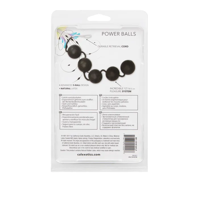 Dildos CalExotics Calexotics POWER BALLS Natural Latex Dripped Advanced 5 Ball Pleasure System
