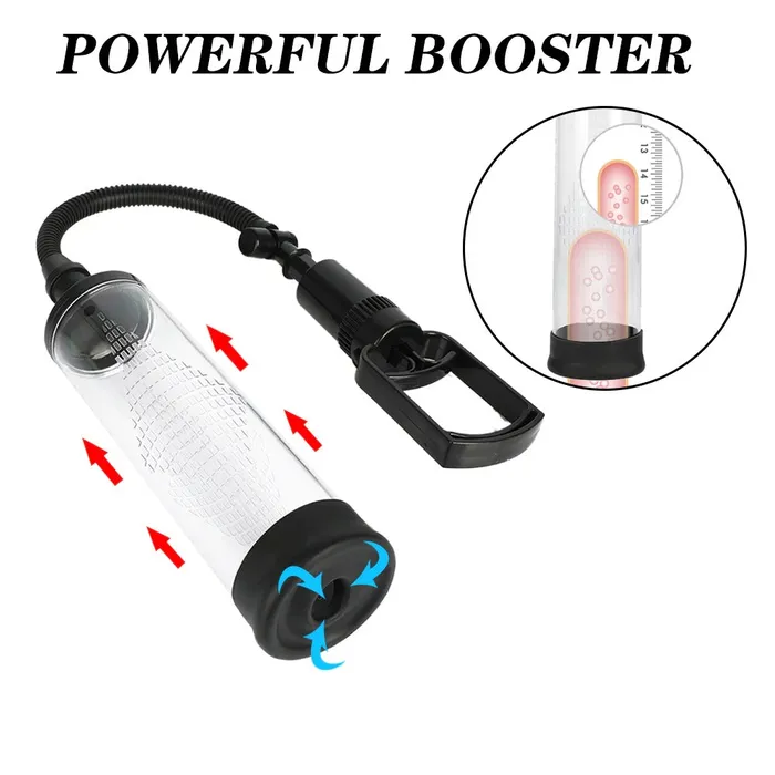 EVEs SECRETS Male Sex Toys Manual Mechanical Vacuum Transparent Penis Pump Male Sex Toys