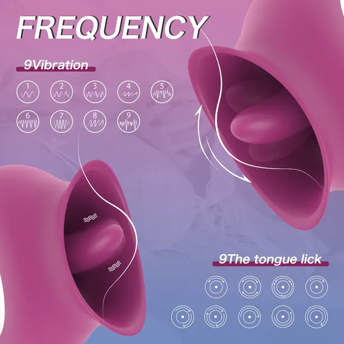 Lusty Age Female Sex Toys Clitoral And Nipples Licking Tongue Vibrator