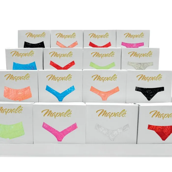 Mapale Vibrators Lace V Back Thong Hot Pink Extra Large Pink