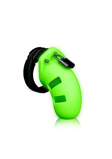 Shots America LLC Male Sex Toys Ouch Model 20 Glow In The Dark Chastity Cock Cage 35